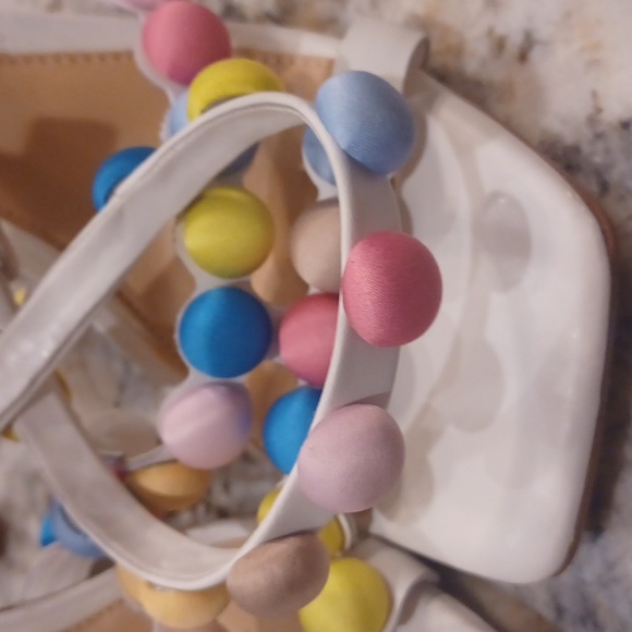 Gianni Bini Jess Southern  the Phoebe Rainbow Bobble Bead Dress women's Sandals - Picture 3 of 7